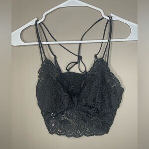 PINK Victoria Secret Black Lace Bralette Size S